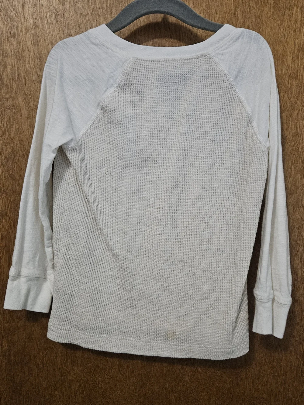 OshKosh B'gosh Cream Waffle-Knit Long Sleeve Henley